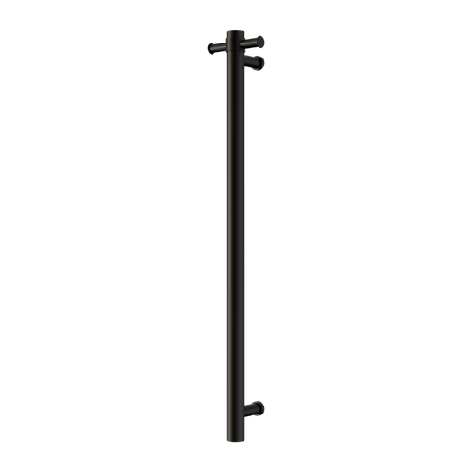 MECCA 240V SINGLE VERTICAL HEATED TOWEL RAIL MATTE BLACK