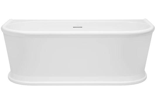 Oxford 1700 Back-To-Wall Freestanding Bath with Integrated Overflow