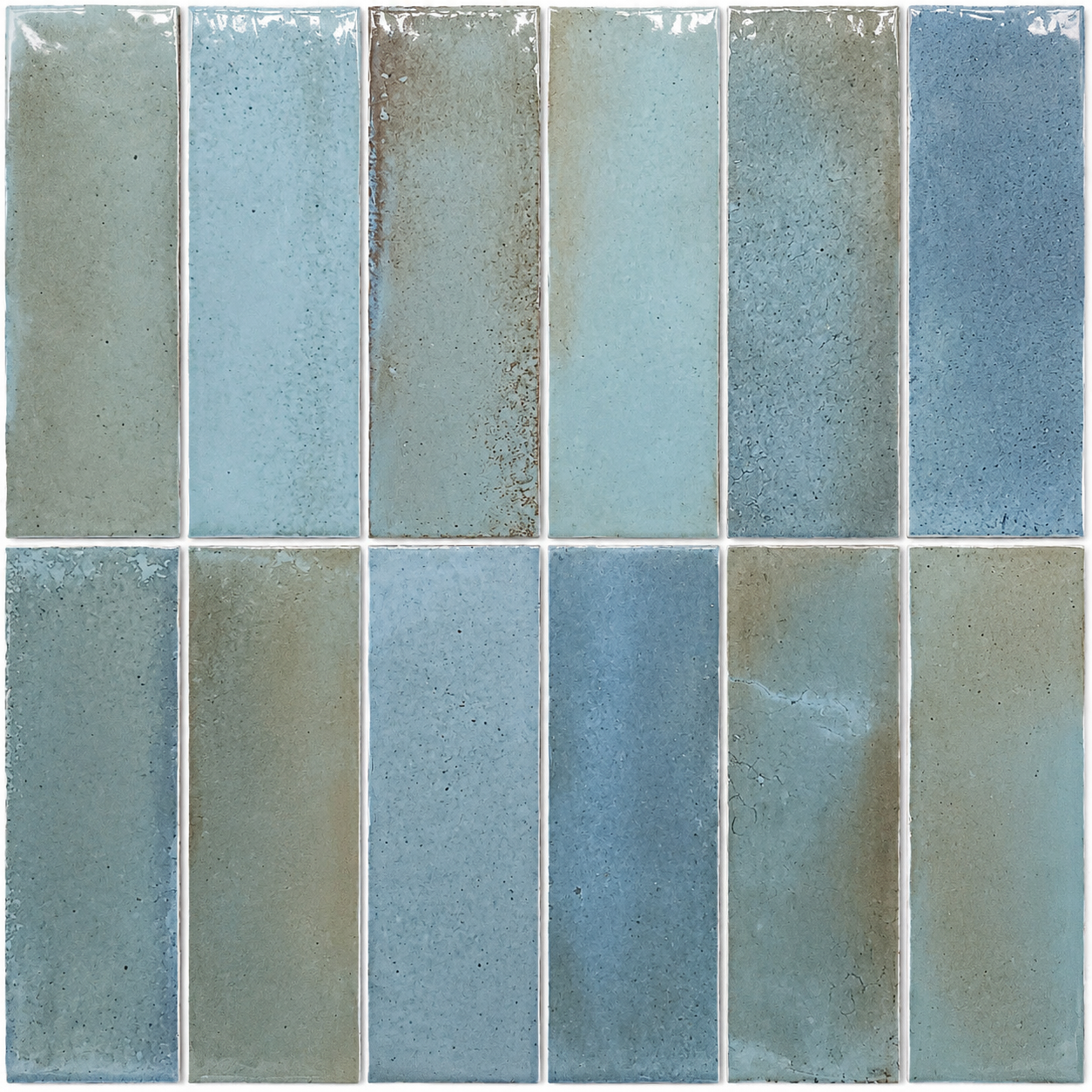 Okayama Sky Blue Gloss Subway Tile