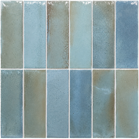 Okayama Sky Blue Gloss Subway Tile
