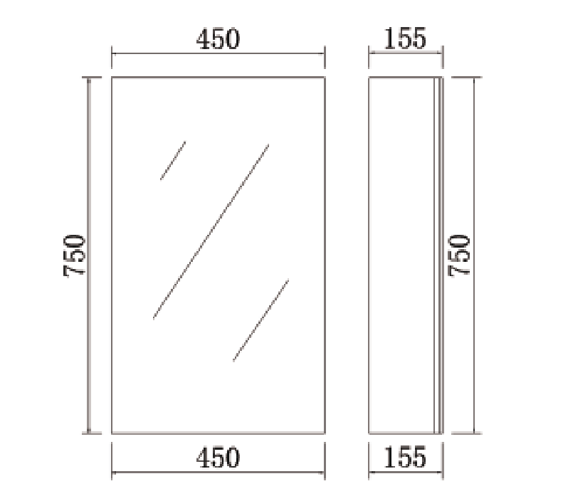Alpha PVC Shaving Cabinets LK-ALSV450