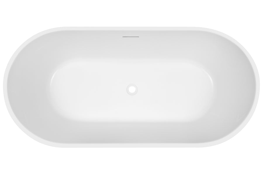 Prezzo 1500/1700 Freestanding Bath with Integrated Overflow