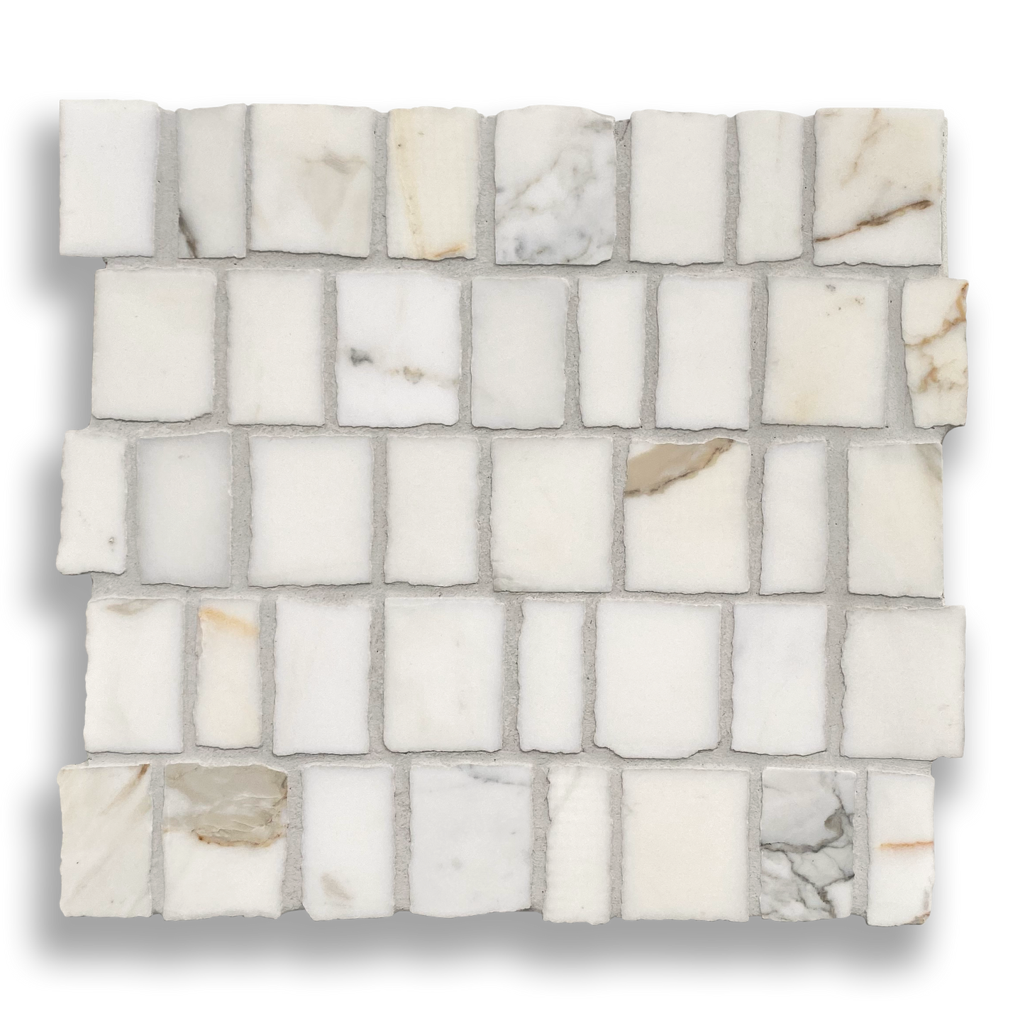 PACIANO CALACATTA GOLD NATURAL STONE ARTISAN CUT MOSAIC TILE