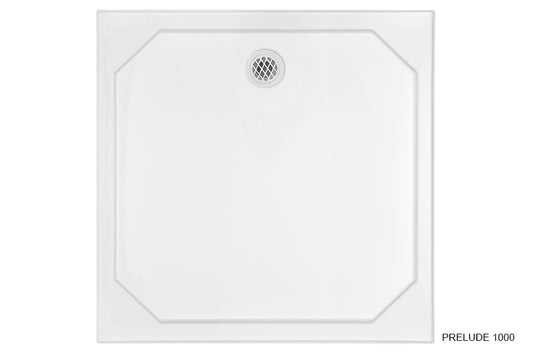 Prelude 895/1000 Rear Outlet Shower Base