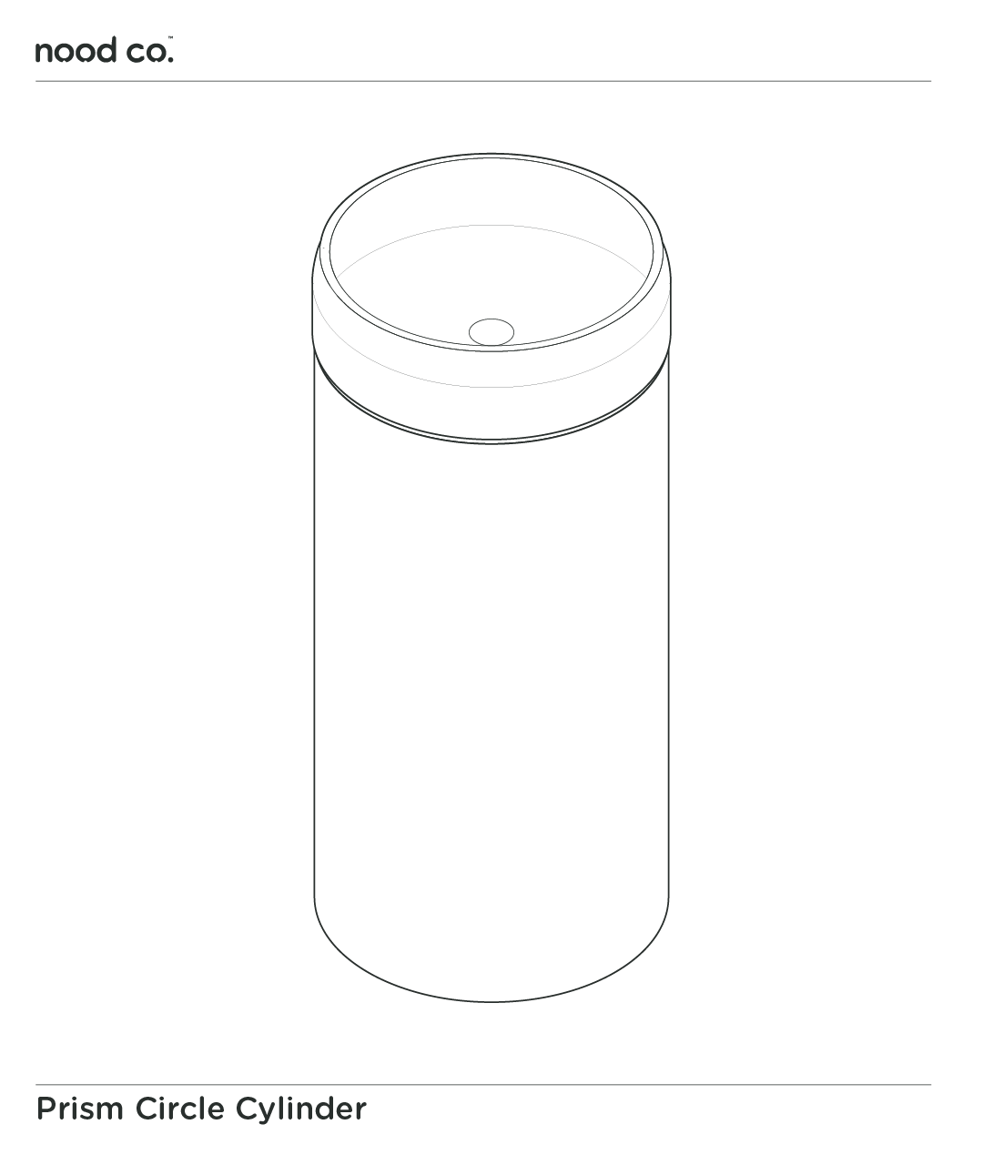 Cylinder - Prism Circle Basin (Clay)