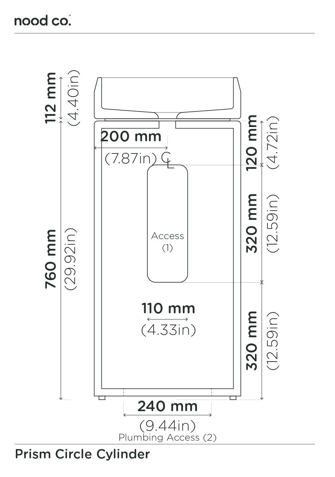 Cylinder - Prism Circle Basin (Olive)