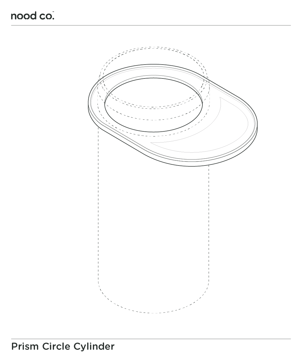 Cylinder - Prism Circle Basin (Teal)
