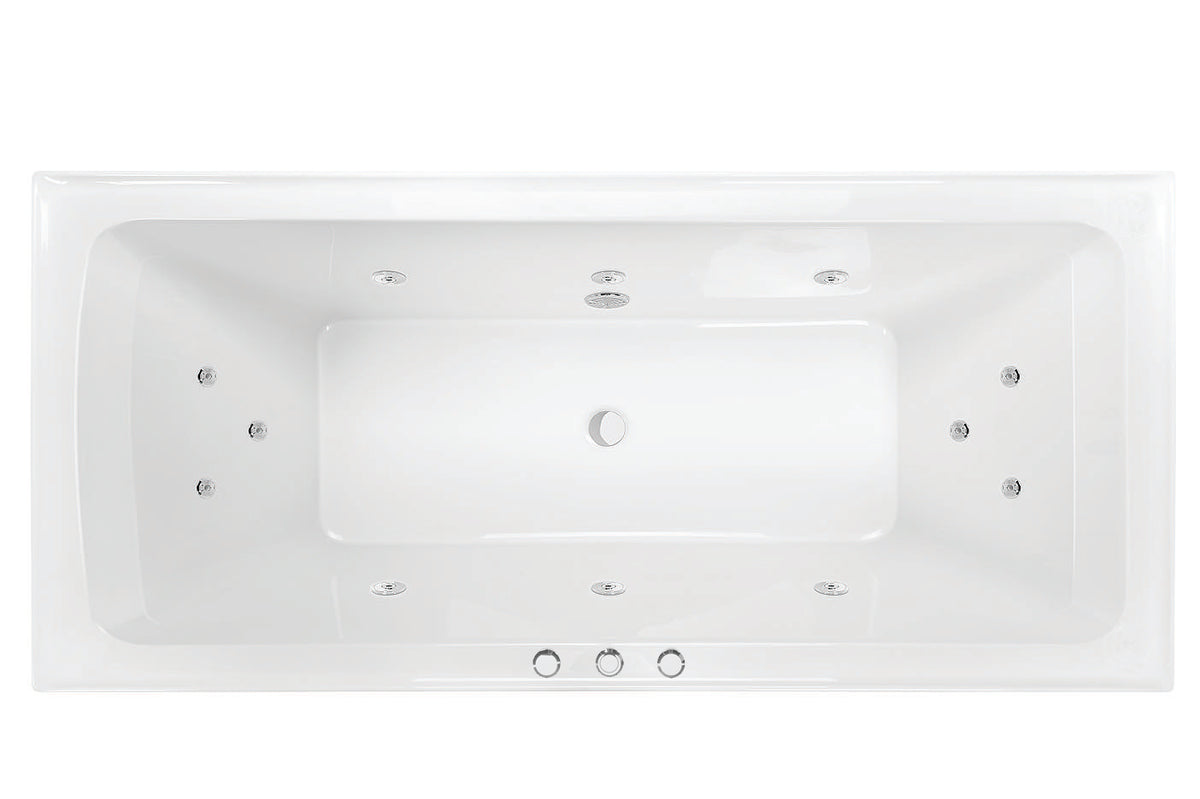 San Diego 1790 Santai 12-Jet Spa Bath — White Baths, Acrylic Baths, Built In Baths, Rectangular Baths