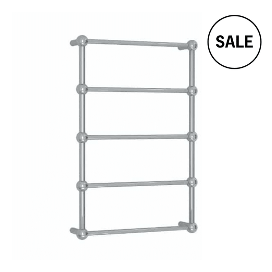 SB34M Straight Round Heritage Ladder Polished Heated Towel Rail