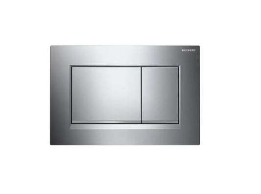 Geberit Push Plate Sigma30KH, ABS Square push plate Chrome/stain/chrome, 115.883.KH.1