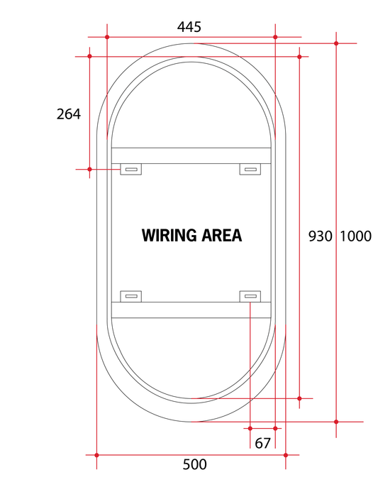 SO500W Premium SO Range Back-Lit Mirror
