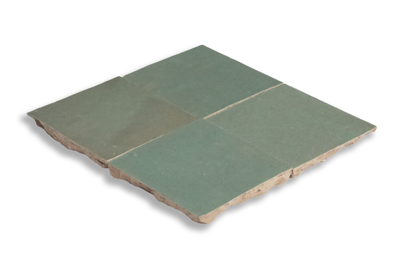 Medina Spearmint Green Moroccan Zellige Square Tile