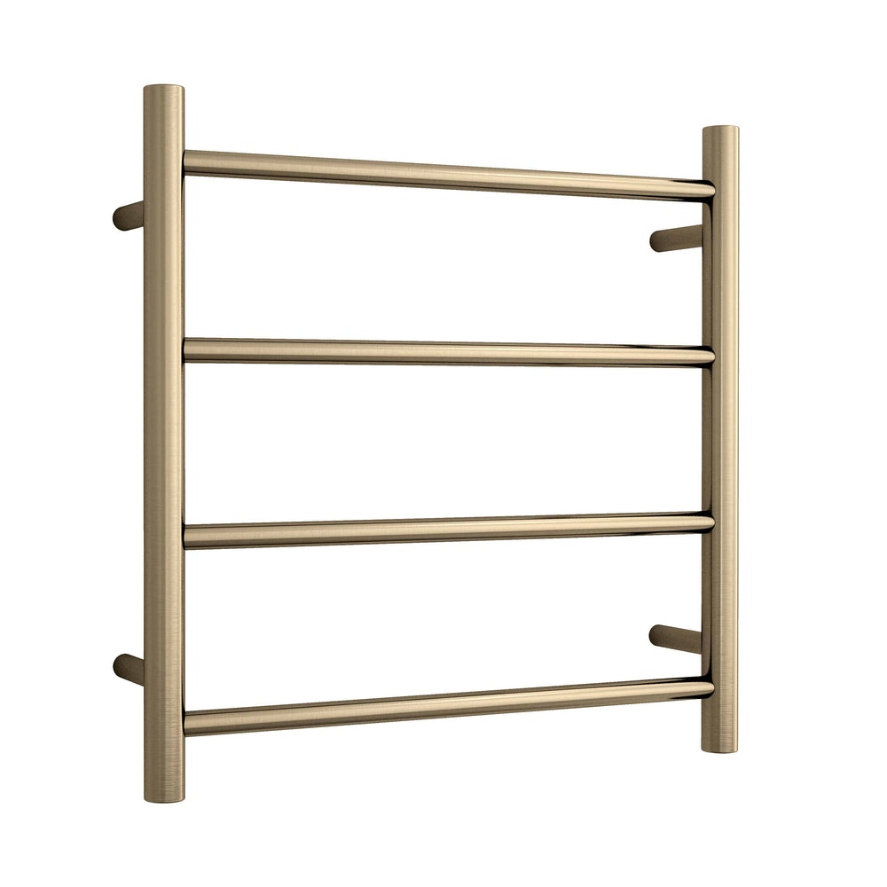 SR25MBB Brushed Brass Round Ladder Heated Towel Rail