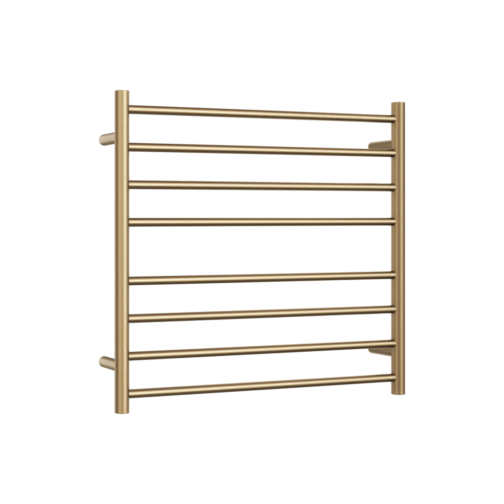 SR33MBB Brushed Brass Round Ladder Heated Towel Rail