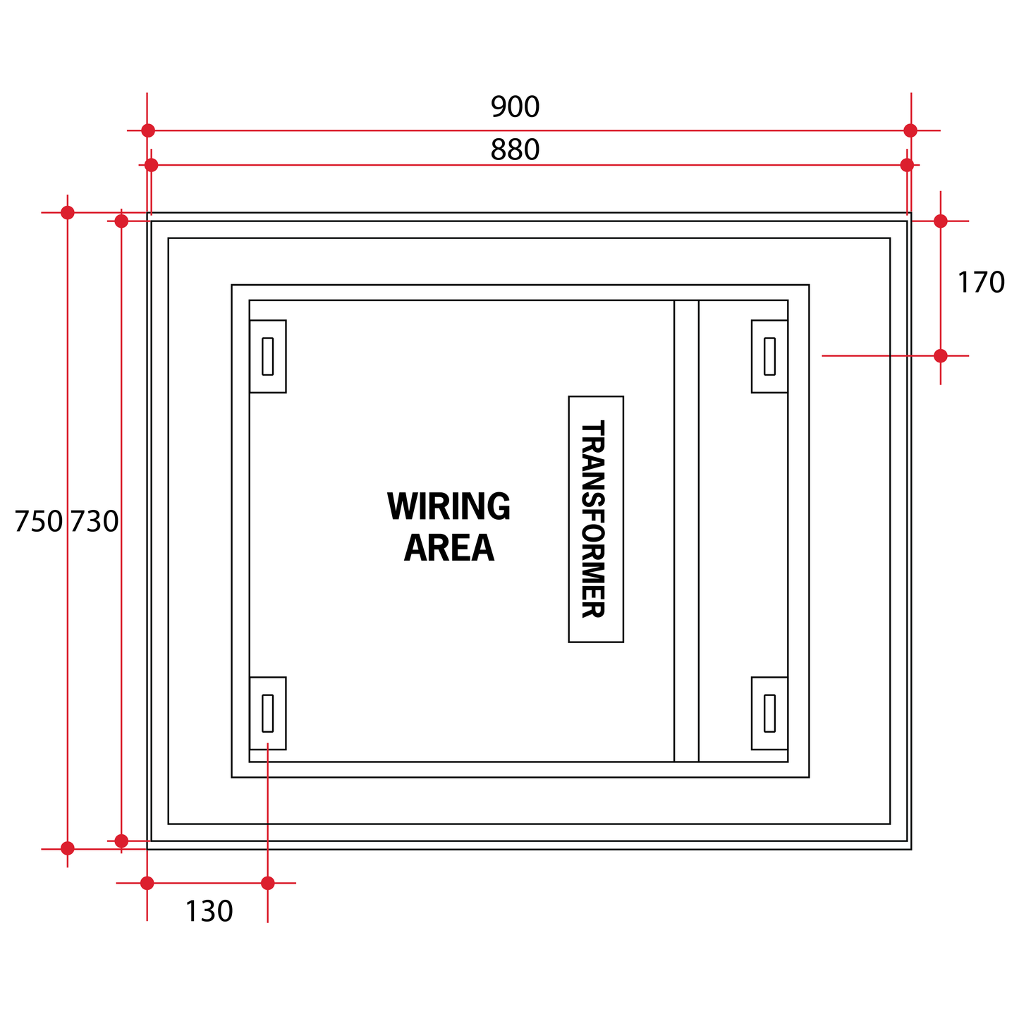 SR759C Premium SR Range Back-Lit Mirror