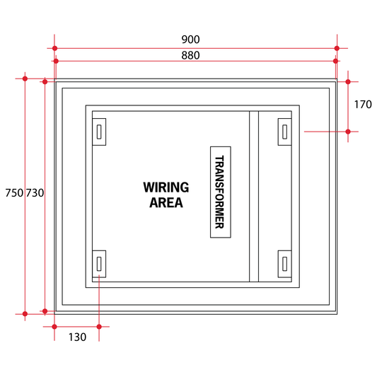 SR759C Premium SR Range Back-Lit Mirror