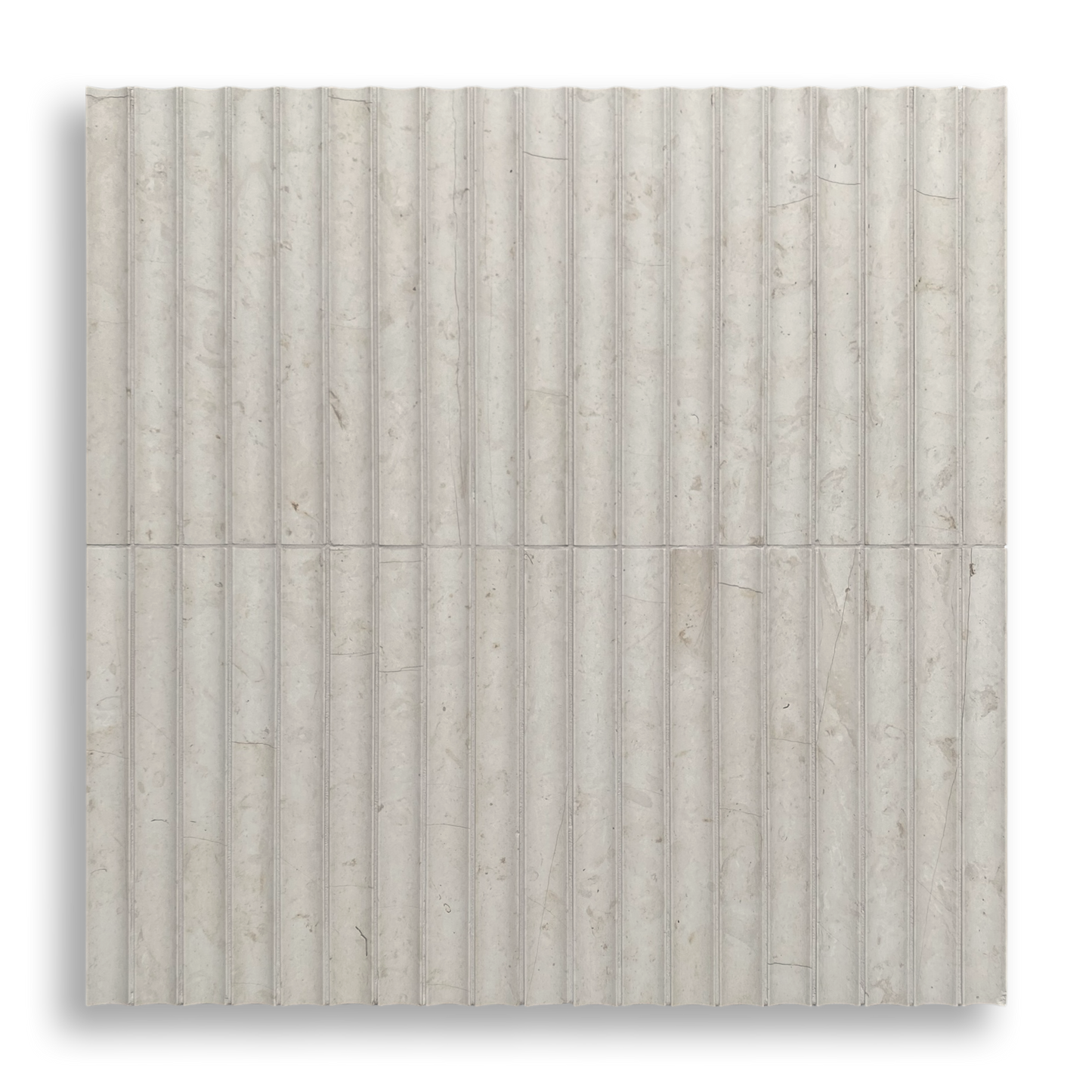 Tamarama Utica Limestone Concave Flute Mosaic Tile