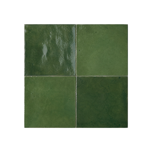 TANGIER ZELLIGE GREEN MOROCCAN LOOK GLOSS TILE