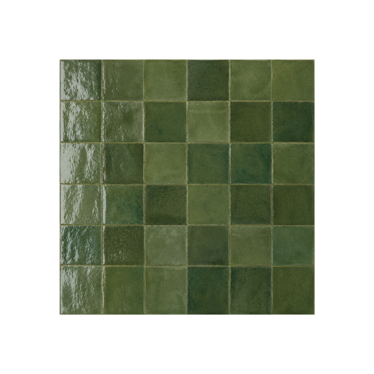 TANGIER ZELLIGE GREEN MOROCCAN LOOK GLOSS TILE