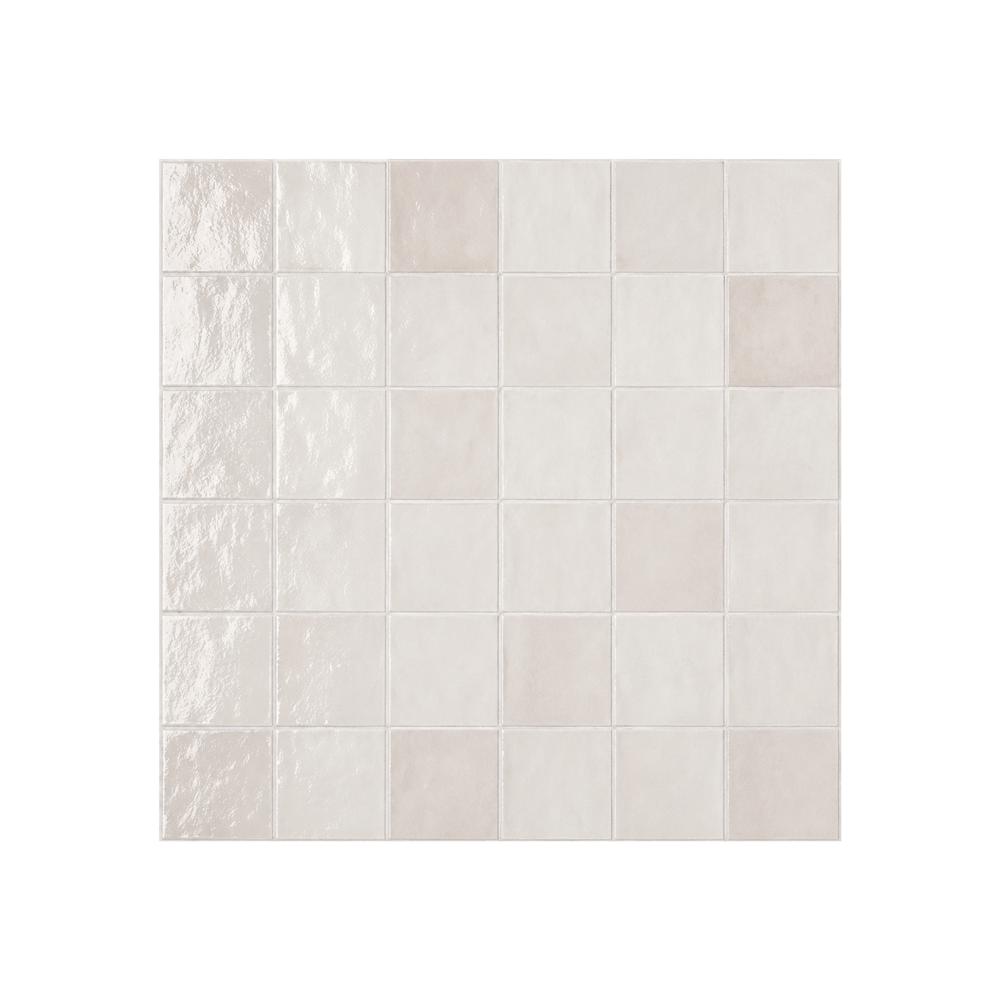 TANGIER ZELLIGE OFF WHITE MOROCCAN LOOK GLOSS TILE