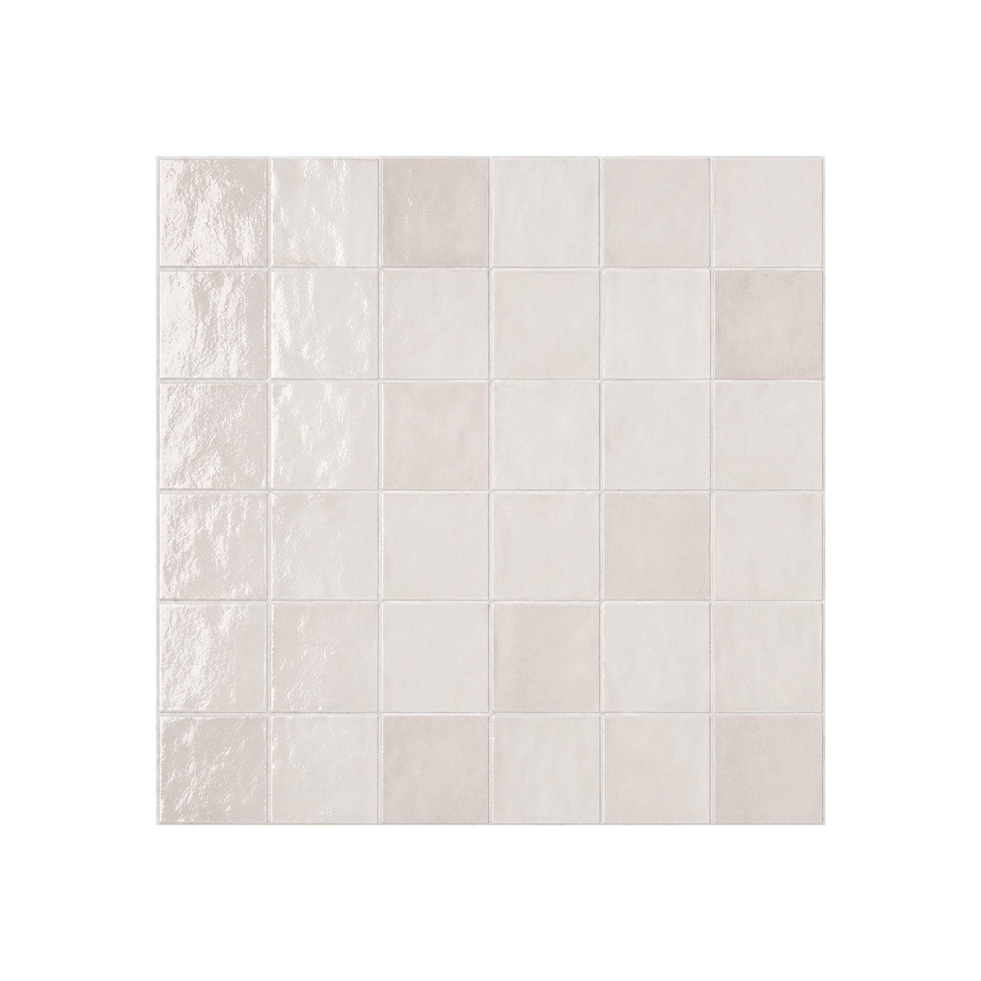 TANGIER ZELLIGE OFF WHITE MOROCCAN LOOK GLOSS TILE