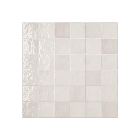 TANGIER ZELLIGE OFF WHITE MOROCCAN LOOK GLOSS TILE