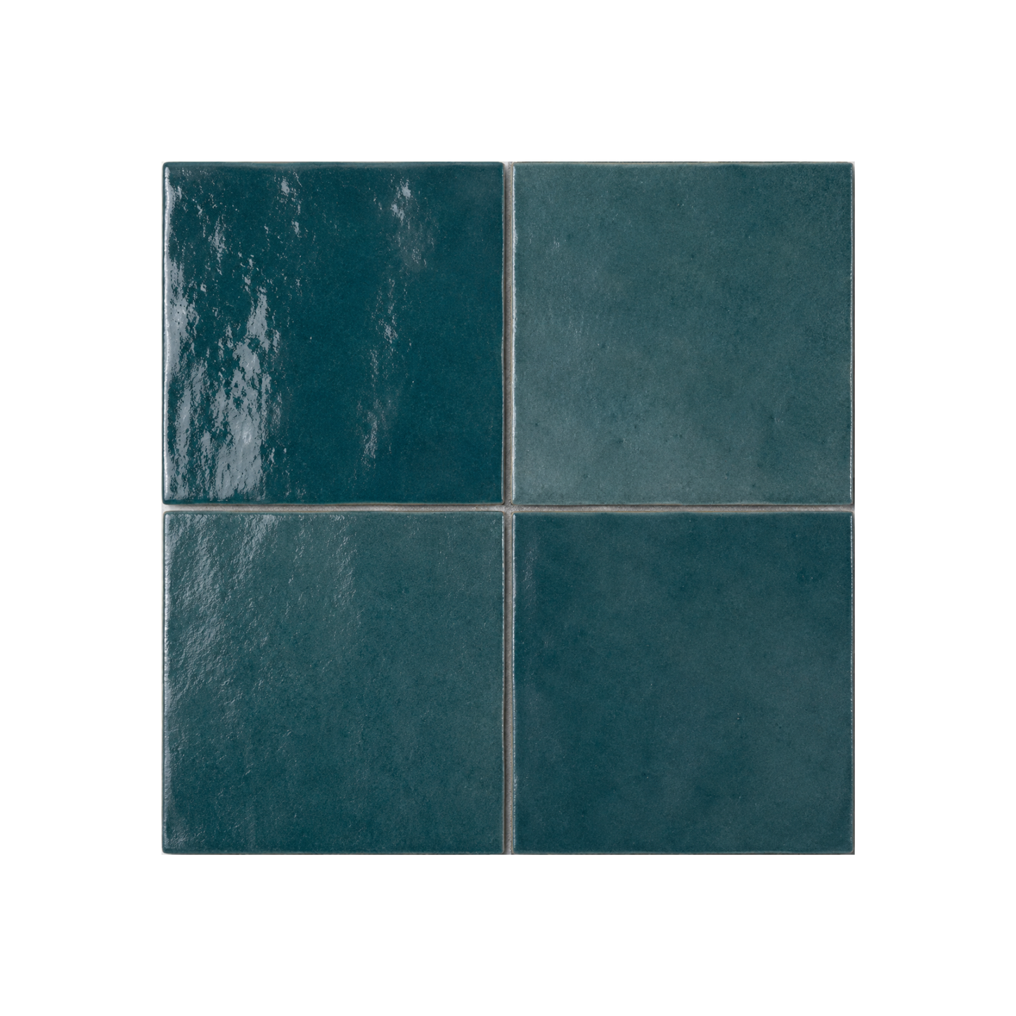 TANGIER ZELLIGE PETROL BLUE MOROCCAN LOOK GLOSS TILE