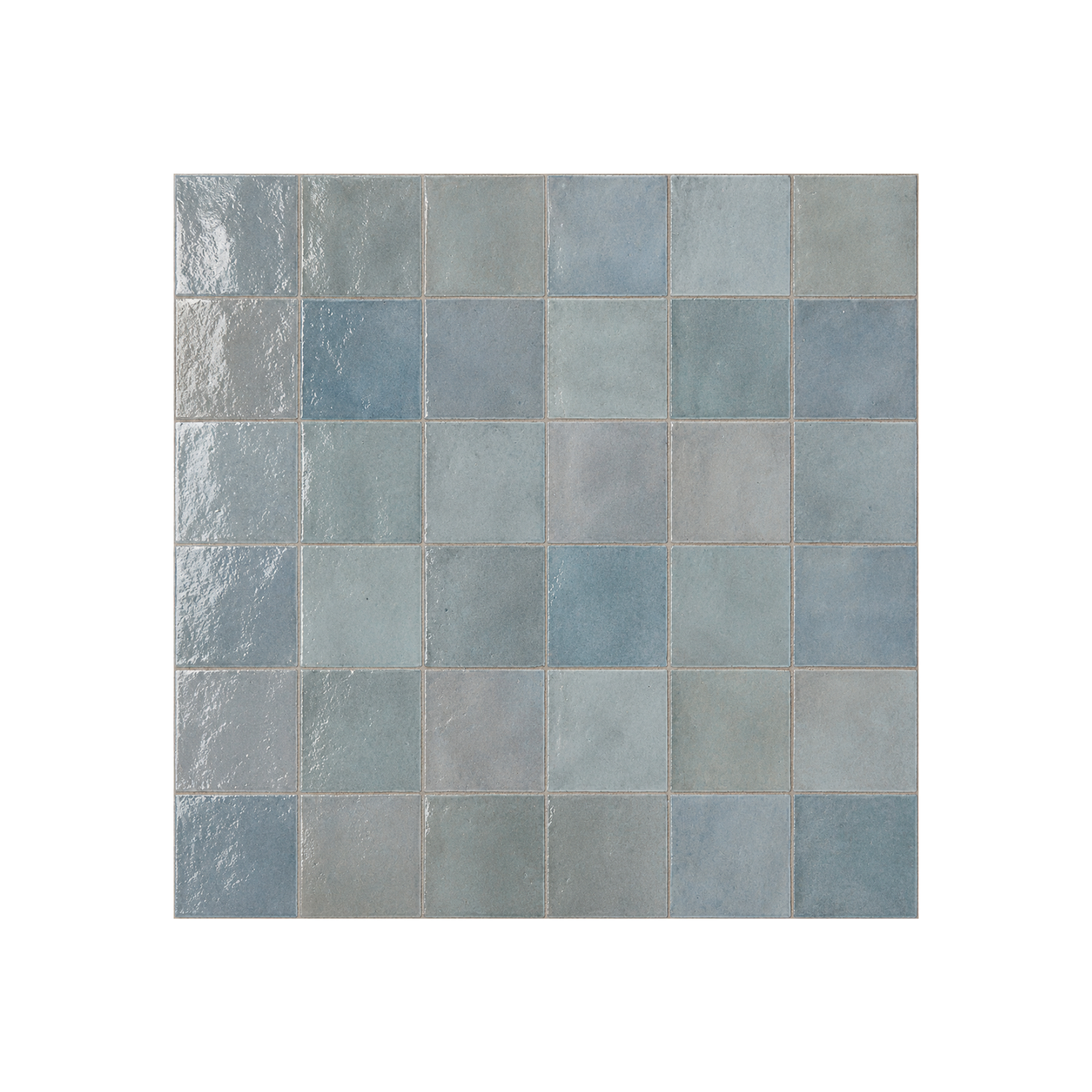 TANGIER ZELLIGE SKY BLUE MOROCCAN LOOK GLOSS TILE