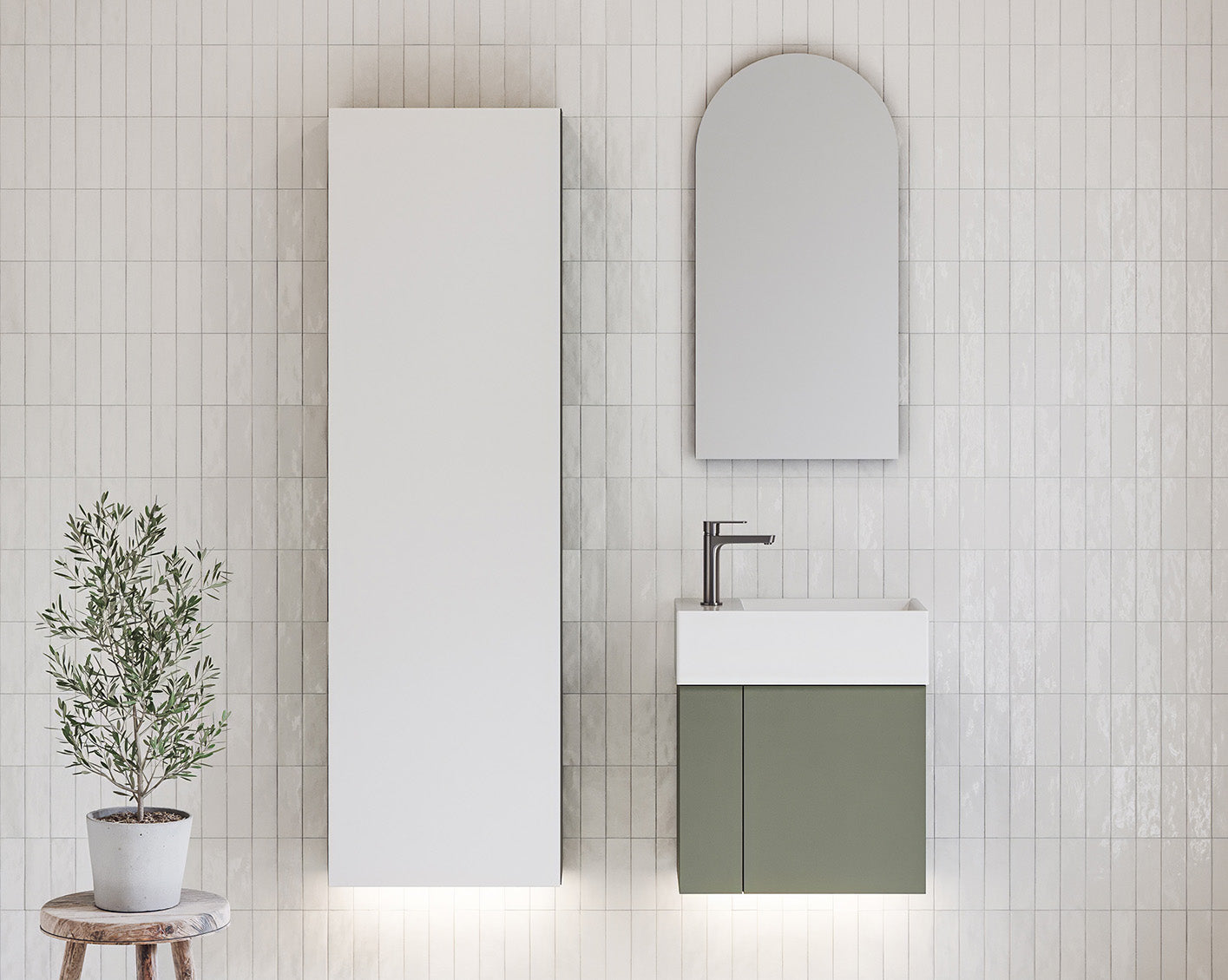 Timberline Tennessee Mirror Tallboy Wall Hung Gold Collection