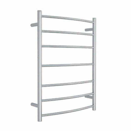 BC44M Curved Round Polished Budget Ladder Heated Towel Rail