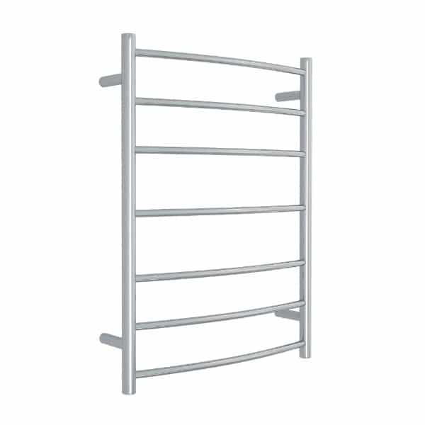 CR44M Curved Round Polished Ladder Heated Towel Rail
