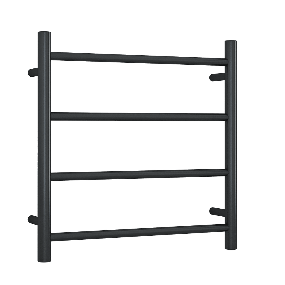 SR2512B 12Volt Matt Black Round Ladder Heated Towel Rail