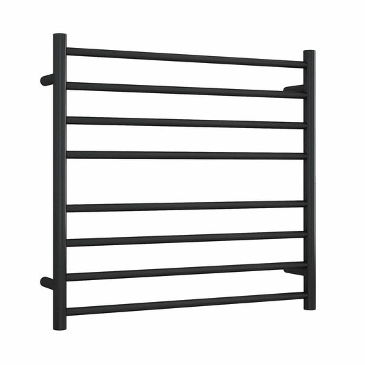 SR33MB Matt Black Round Ladder Heated Towel Rail