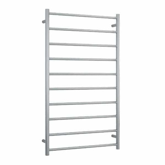 SRB69M Brushed Straight Round Ladder Heated Towel Rail