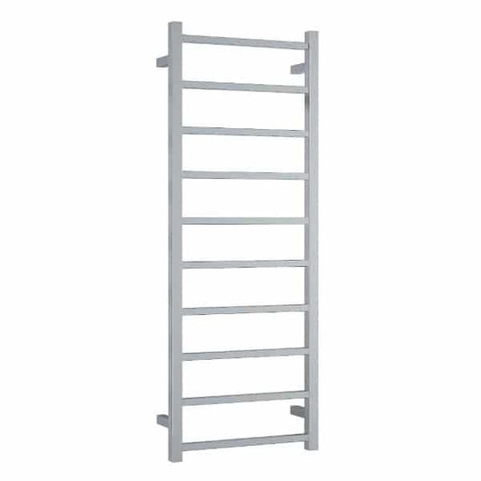 SS19M Straight Square Polished Ladder Heated Towel Rail