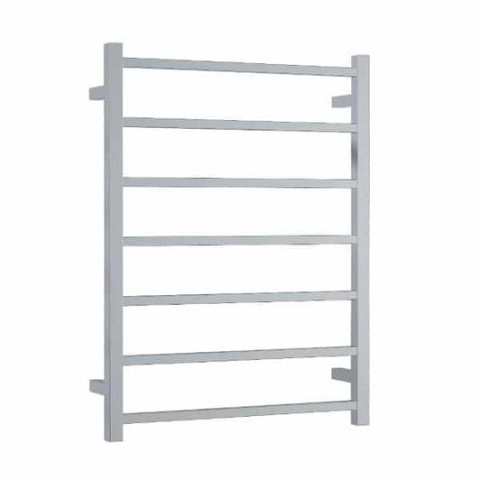 SS44M Straight Square Polished Ladder Heated Towel Rail