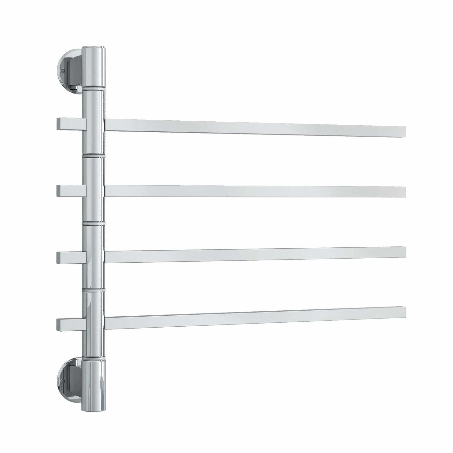 USV35 Straight Square Swivel Polished Non-Heated Towel Rail