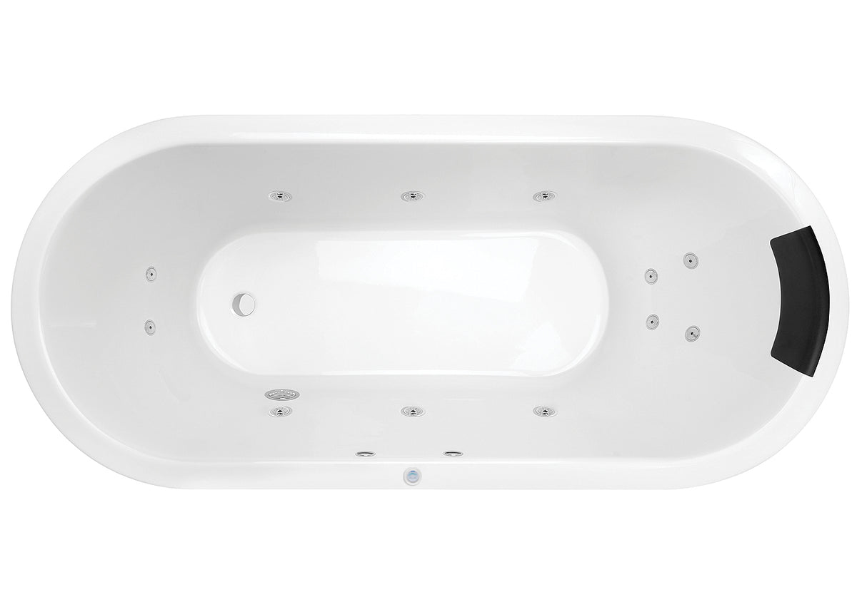 Uno 1530/1700 Contour 12-Jet Spa Bath — White Baths, Acrylic Baths, Oval Baths