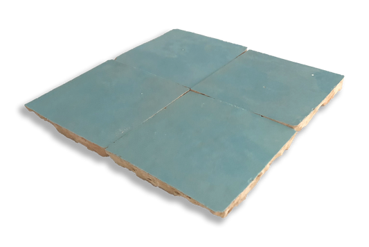 Medina Arctic Blue Moroccan Zellige Square Tile