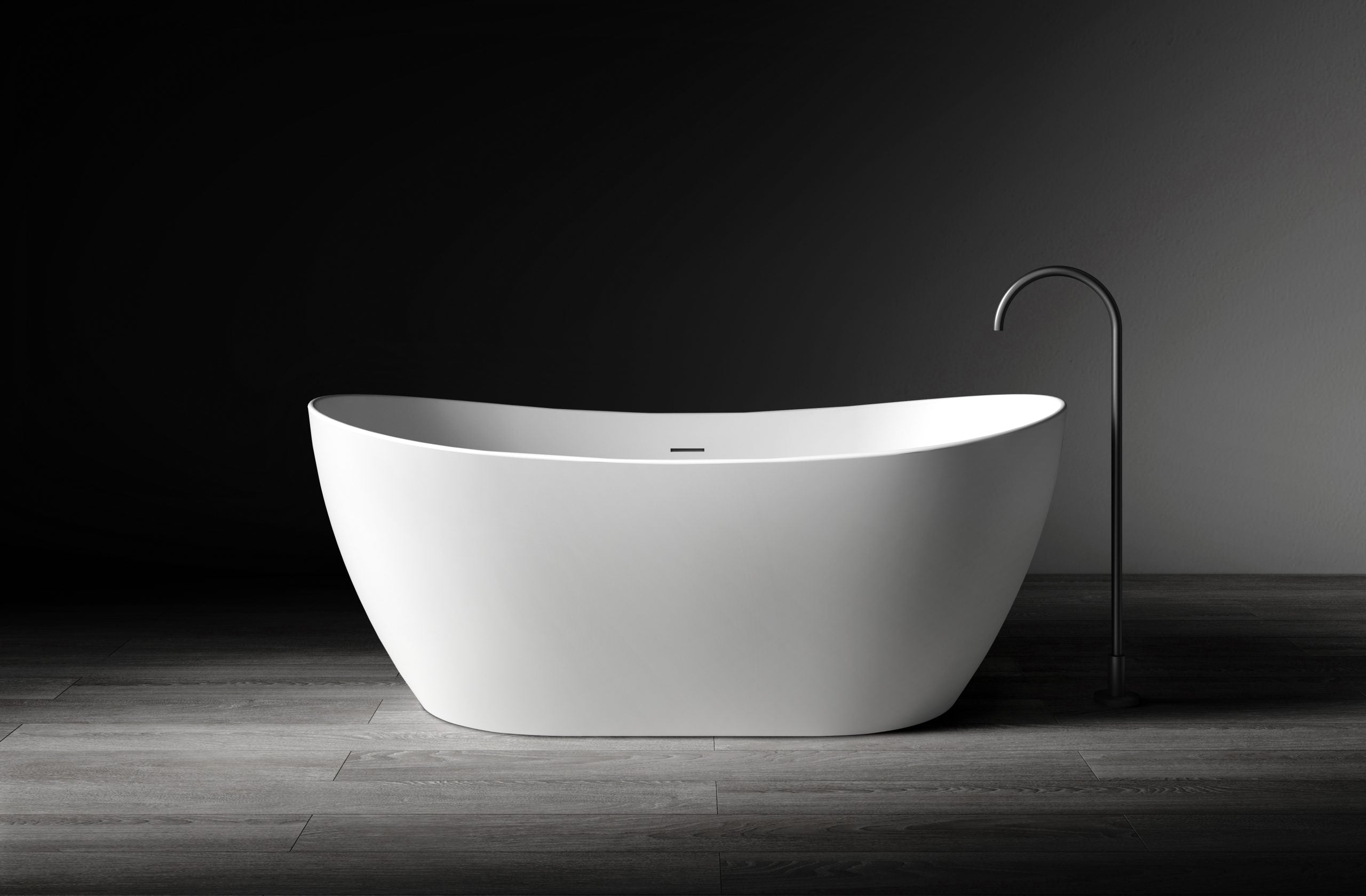 Diane VX100-1625 Freestanding Oval Stone Bath with Overflow