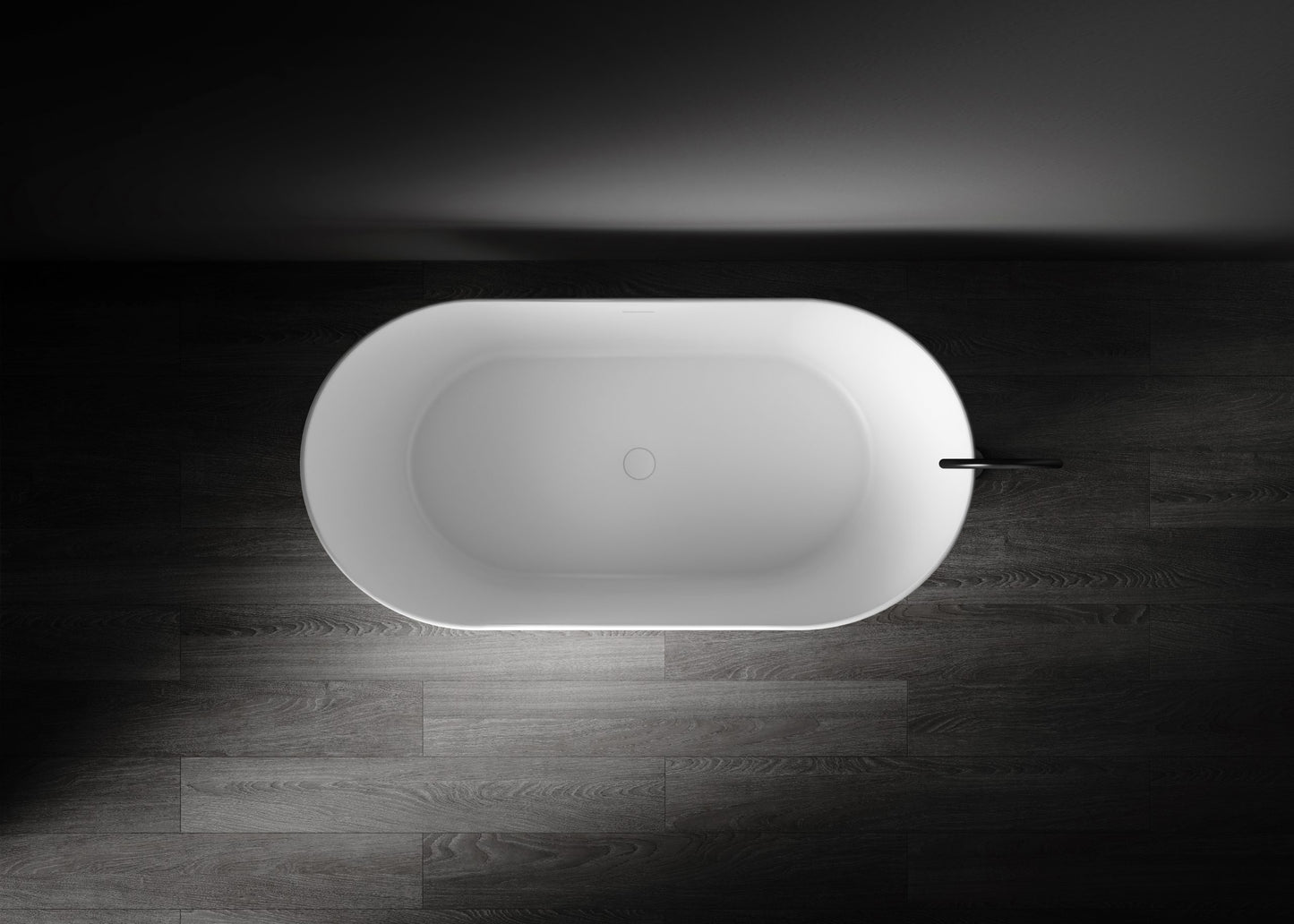 Diane VX100-1625 Freestanding Oval Stone Bath with Overflow