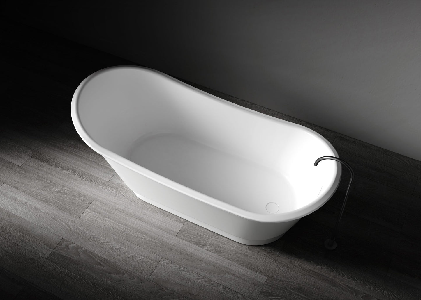 Naomi VX110-1700 Freestanding Slipper Stone Bath with Overflow