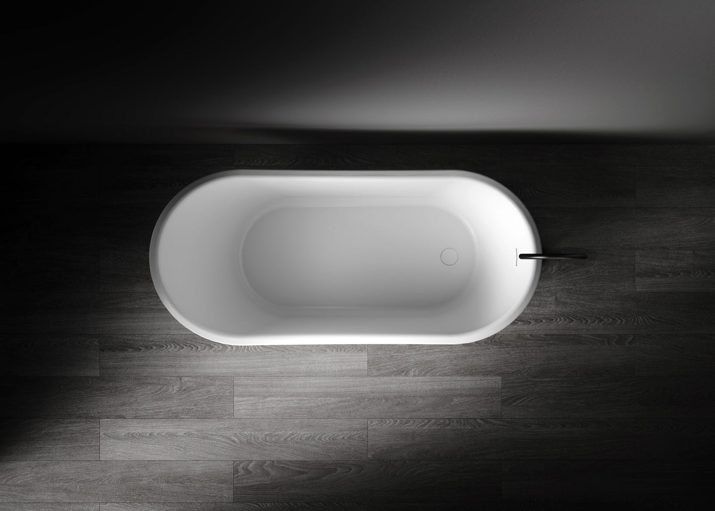 Naomi VX110-1700 Freestanding Slipper Stone Bath with Overflow