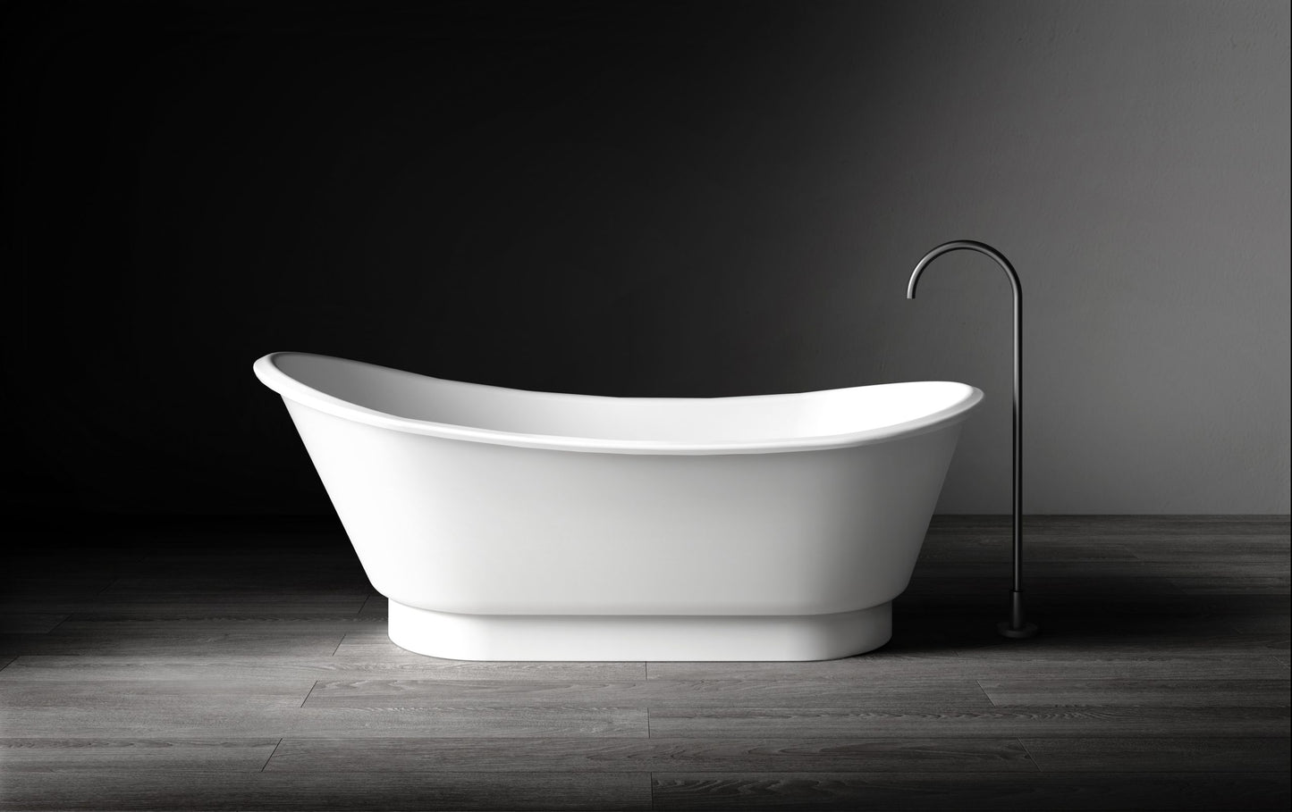 Naomi VX110-1700 Freestanding Slipper Stone Bath with Overflow