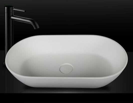 Lucia VXA12 Benchtop Oval Stone Basin 600mm