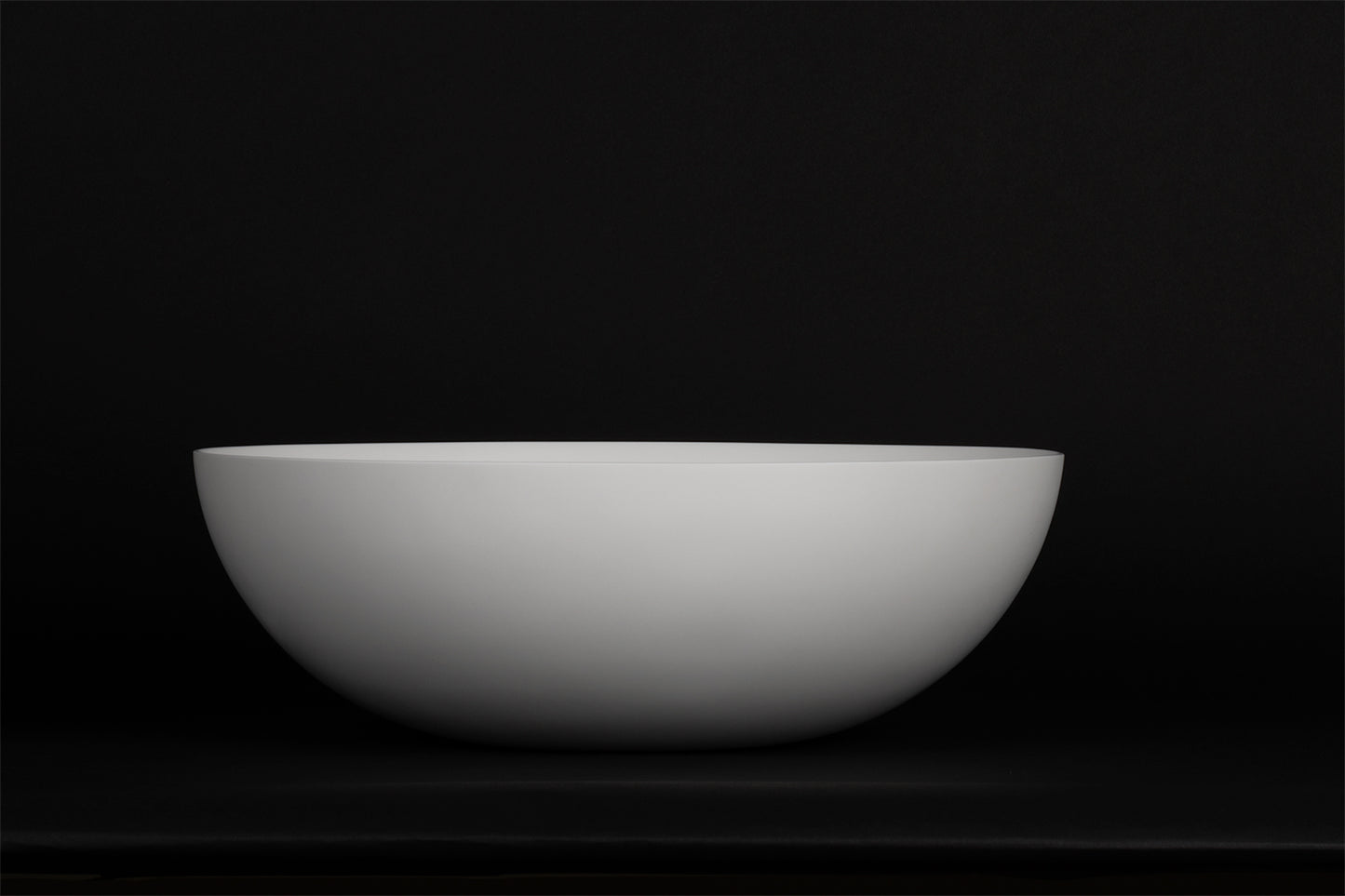 VXA22 Benchtop Round Stone Basin 350mm Matte White