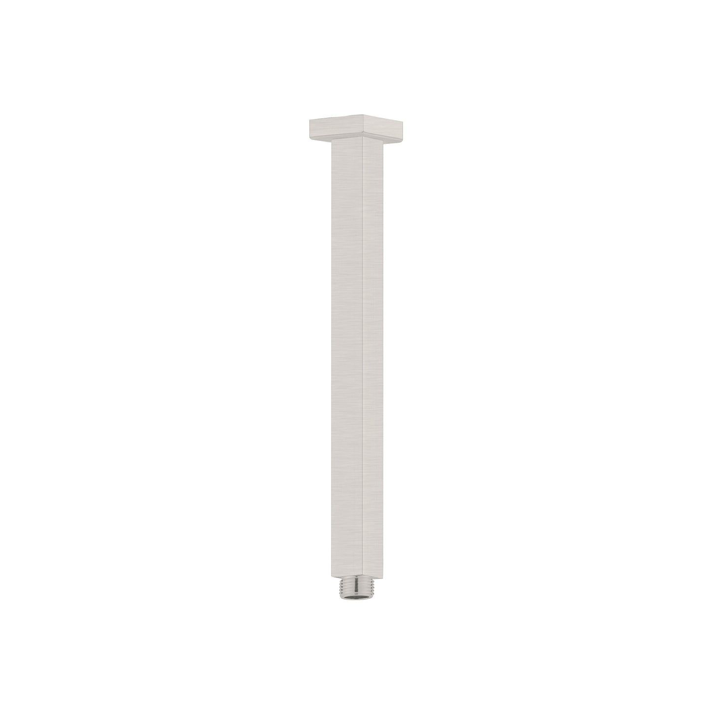 SQUARE CEILING ARM 300MM LENGTH BRUSHED NICKEL