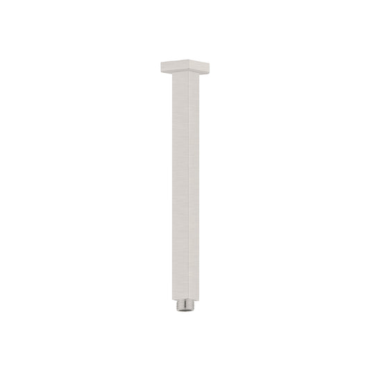 SQUARE CEILING ARM 300MM LENGTH BRUSHED NICKEL