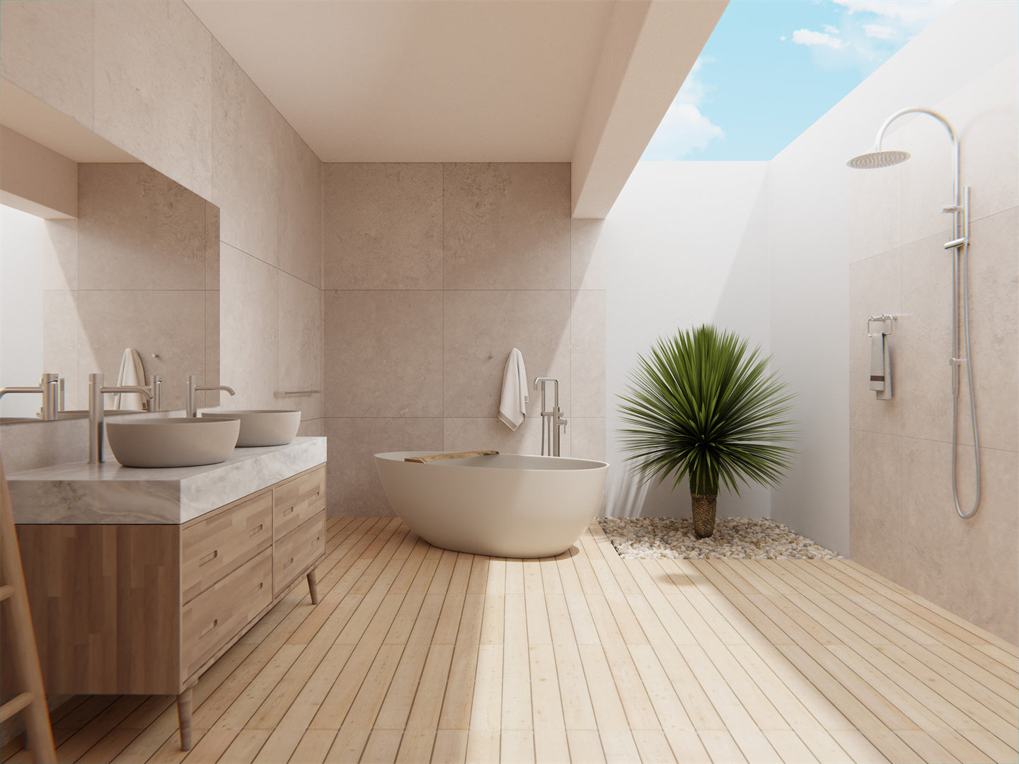 ZEN SS316L TWIN SHOWER BRUSHED NICKEL