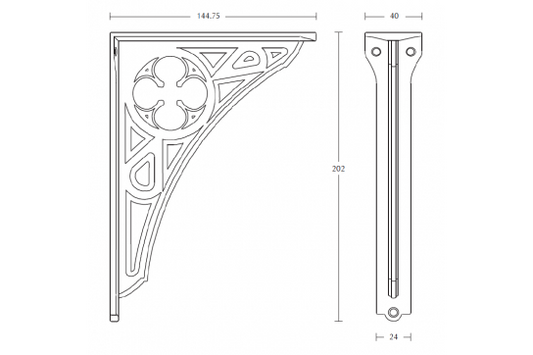 Birmingham 2x High Level Cistern Brackets Chrome